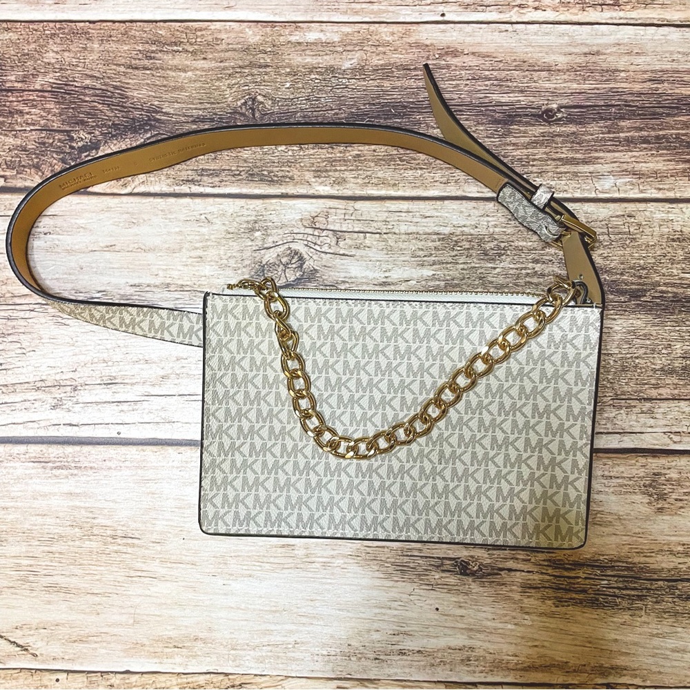 Michael Kors Cream /Tan Belt Bag